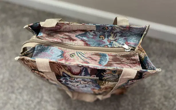 None Charming Cat Print Tote Bag With Coin Bag