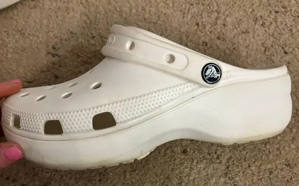 Crocs White Platform