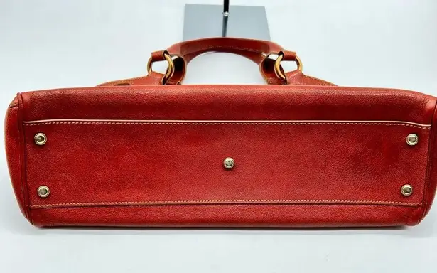 Cartier Authentic Marcello Rust/Brick Red Textured Leather Handbag/Purse/Satchel