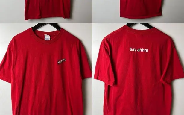 Vintage Y2K Dr McGillicuddy's Cherry Schnapps T Shirt Red Large L Graphic Tee