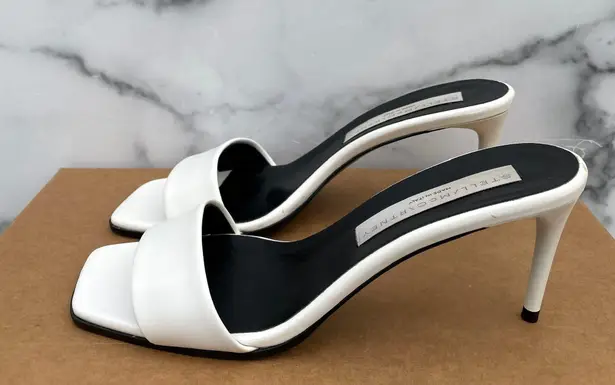 Stella McCartney women’s Net Sustain faux leather slide sandals size 36.5 US 6.5