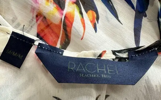 Rachel Roy Mystic Palm High-Low Open Front Soft Airy CoverUp, Sz Medium