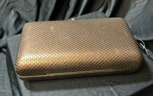 Swavorski Vintage Rare Clutch Bronze Fish Scale design wSwarovski Clusters kiss clasp