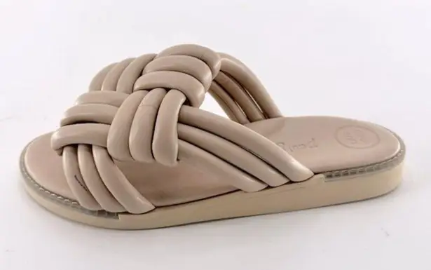 Paul Green Majestic Puff Knot Woven Sandal In Sabbia Vegan Napa