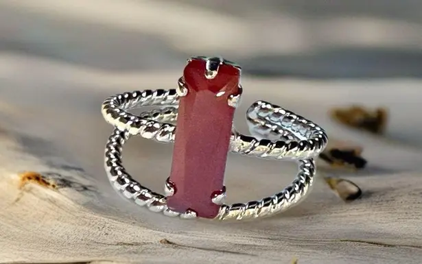 Handcrafted sparkly ring made with quality Austrian crystal adjustable Silver