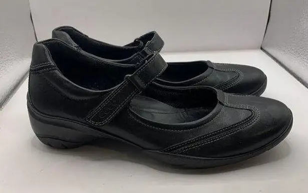 Ecco  Babett Ii Mary Jane Size 37 US 6-6.5 black flats Leather D19