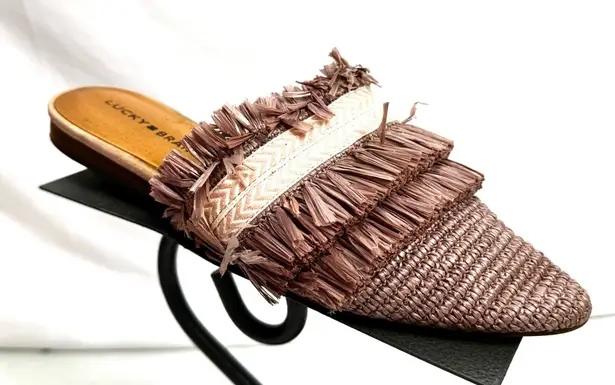 Lucky Brand  Baoss Mules Woven Fringe Pointed Toe Mule Size 8.5 - Image 1