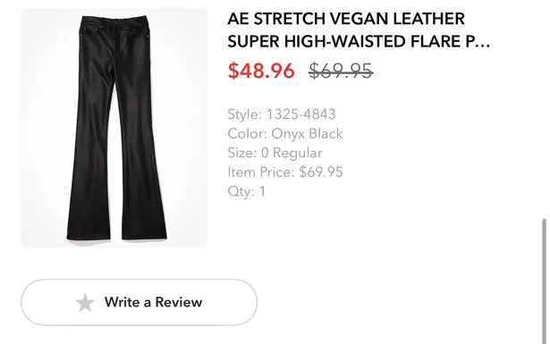 American Eagle Leather Pants