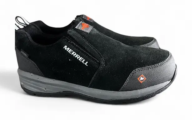Merrell Women Windoc Steel Toe Suede waterproof Work shoes Sz 7.5 Black