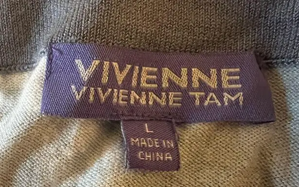 Vivienne Tam Oversized Abstract Sweater Tunic Dress Large Collar Blue Gray Large