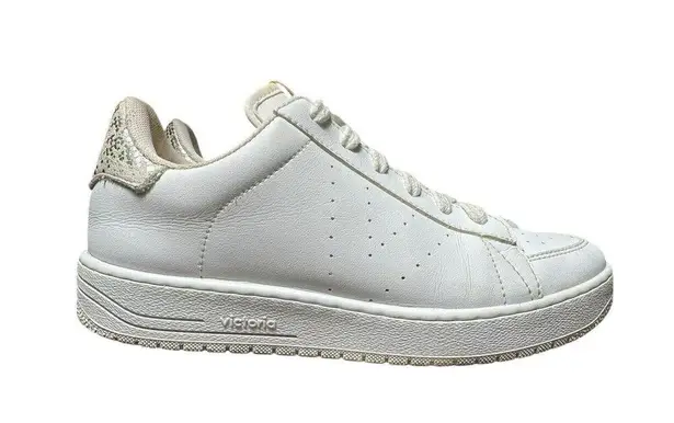 Victoria Shoes Womens EUR 38 US 7 White Low Top Lace Up Athletic Sneakers #S30