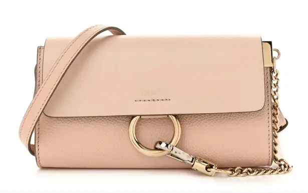 Chloé Chloe Mini Faye calfskin shoulder Crossbody Bag cement pink