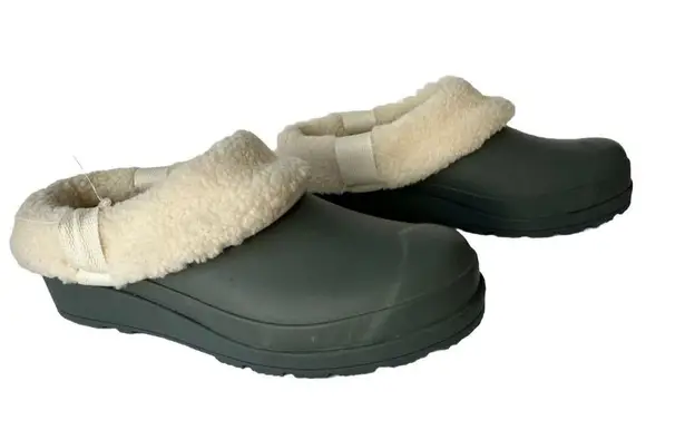 Hunter  Play Sherpa Insulated Clog Size 6 Army Green Rain Shoes  NWOT - Image 1