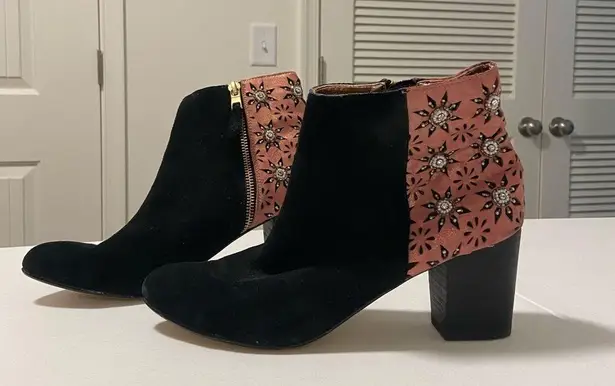 EUC | Miss Albright beaded ankle boots — size 8 Black