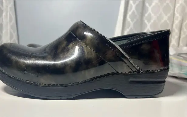 Dansko Black and Green Mules with Classic Design