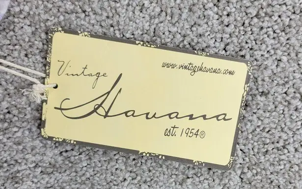 Vintage Havana Crop Top Womens Large Multicolor Stripe Smocked V Neck Button NWT