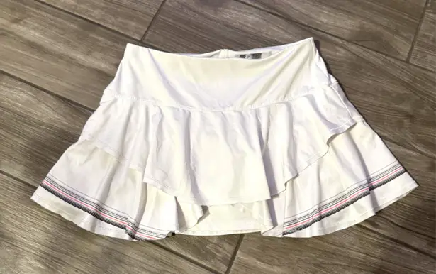 Lucky in Love x KSwiss White Layered Women's Skort golf tennis size small