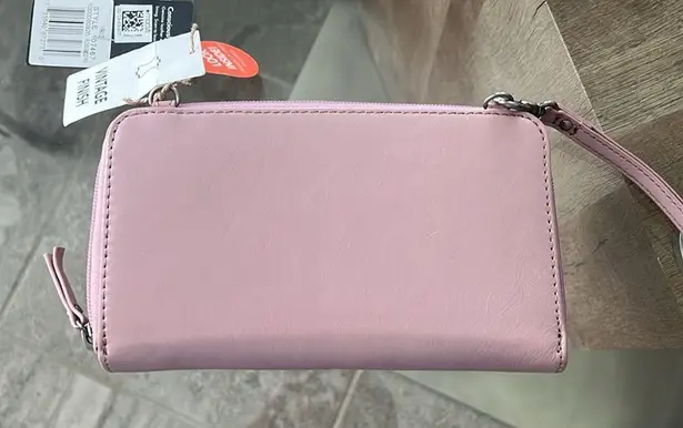 The Sak Iris Large Smartphone Crossbody Bag Rosewood/ Pink Leather, New w/Tag