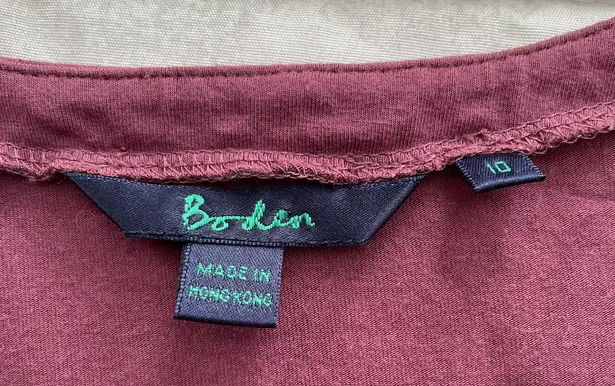 Boden USA Boden Maroon Dark Red Blouse w/silver sequin Collar, size 8