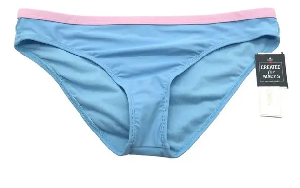 Salt + Cove Juniors' Binding Hipster Bikini Bottoms Color Block Periwinkle L Blue Size undefined