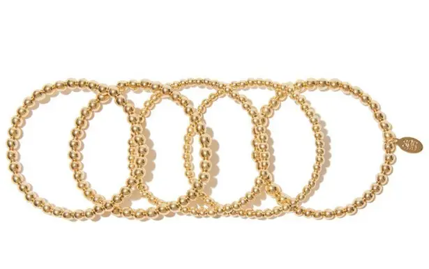 8 Other Reasons NWT Bubble Bangle Set Gold Beaded Bracelet