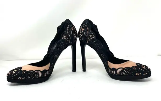 Giorgio Armani couture silk heels, made in Italy