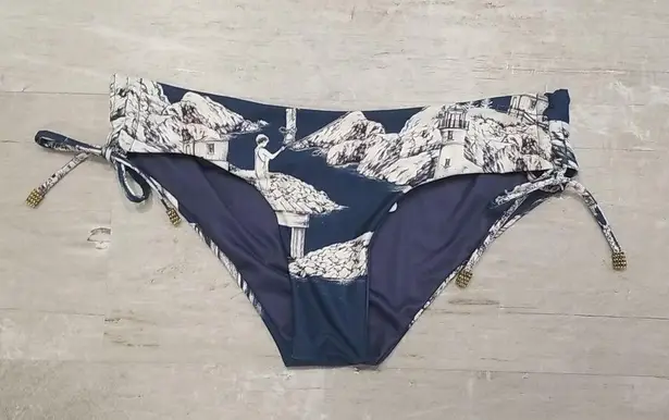Agua Bendita ππ Proa Eda Bikini Bottom ~ Blue Nautical Print Medium NWT