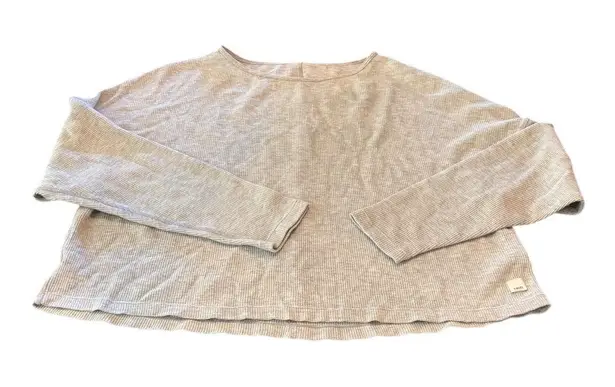 Vuori Gray Waffleknit Oversized Crop Top Size XS/S