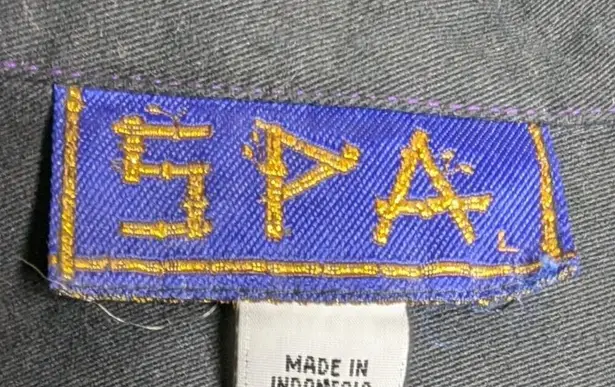 Vtg Y2K Spa Black Green Novelty Cocktail Print Embellished Button Up Jacket L Size L