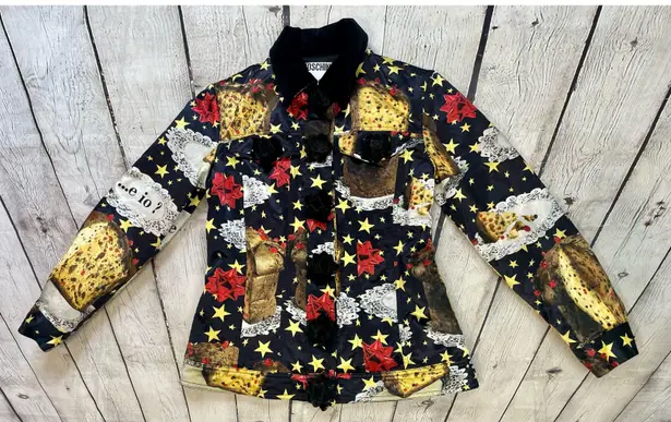 Moschino Rare Jeans Vintage Panettone Holiday Jacket