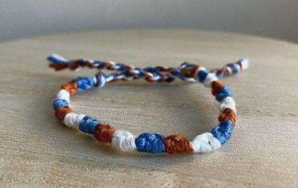 Handmade Patience Bracelet, anklet, trendy, comfortable, tie, embroidery thread, woven, g