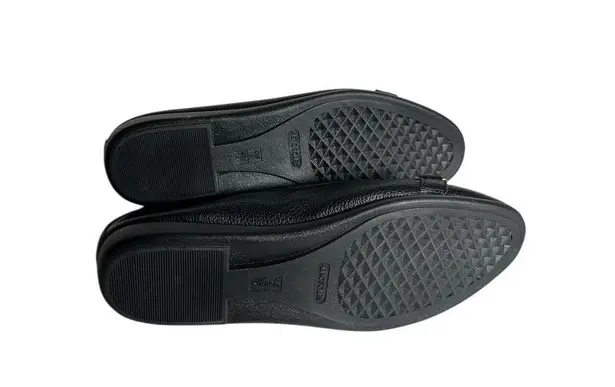 Aerosoles Big Bet Ballet Flats with Gold Chain Link Detail Comfort Dress Shoes