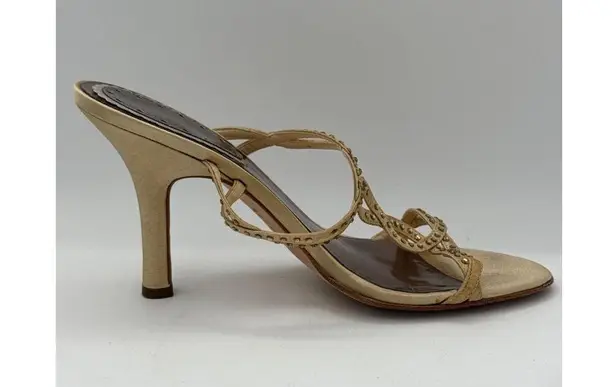 B.P. Womens Size 7 Beige Studded High Heel Sandals
