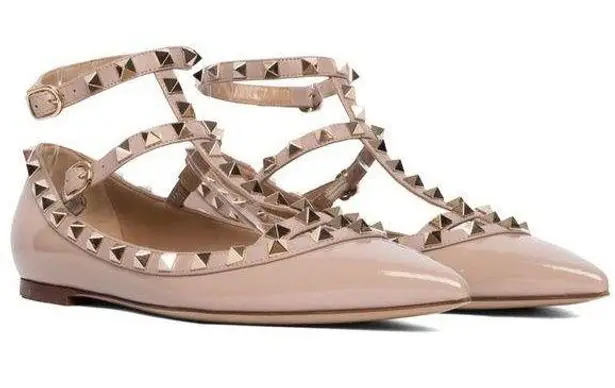 Kaitlyn Pan Studded Flats Size 9.5 Pink