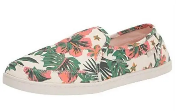 Sanuk  Canvas Floral Shoes Size 10 New