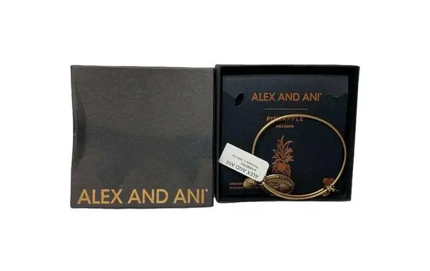 ALEX AND ANI  PINEAPPLE IV Bangle Bracelet Russian Gold New W/Tag & Box