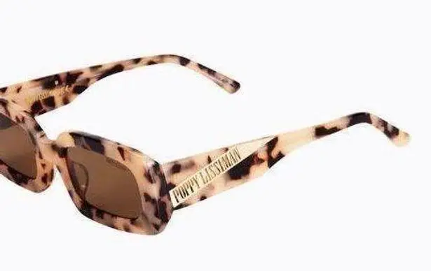 Poppy Lissiman NEW Marteeni Sunglasses in Cream Acrylic Acetate Tortoiseshell