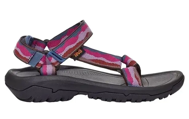 Teva Hurricane XLT 2 Sporty Sandal Adjustable Printed Strap Outdoor Pink Black 8