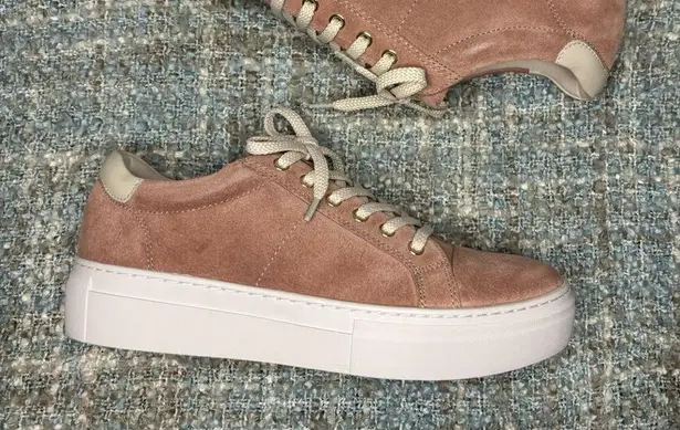 Vagabond Shoemakers Zoe Suede Platform Sneaker in Dusty Pink