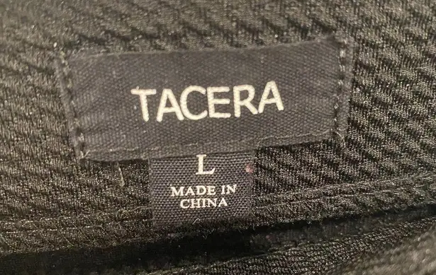 Tacera Vintage Textured Black Pencil Skirt With Kick Pleat