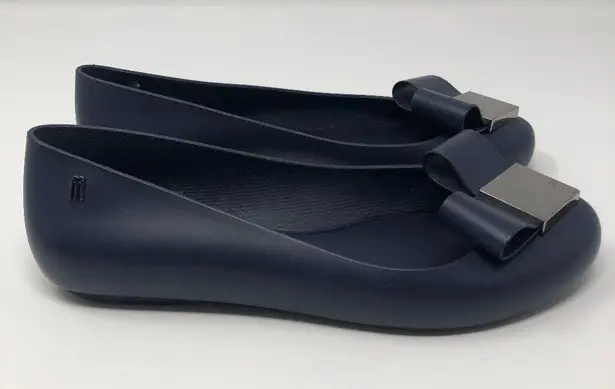 Melissa 's Space Love Blue Jelly Flats Navy Blue