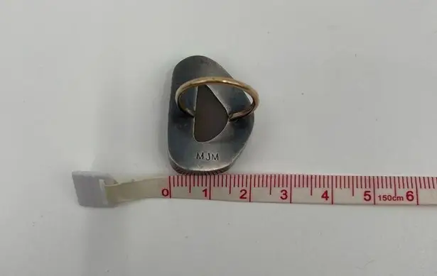 MELISSA JOY MANNING Ring Druzy Light Purple Silver & Gold One of a Kind Rare