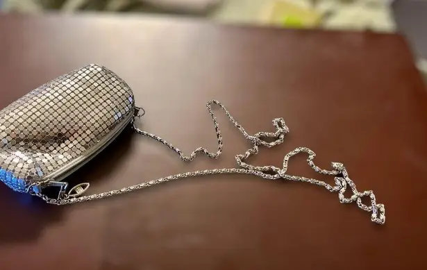 Vintage Metalic Mesh Crossover Bag Silver