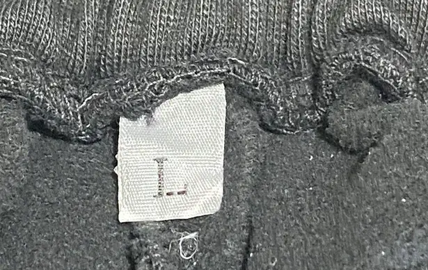 OTL Slightly Distressed Wash Black Baggy Joggers Size L