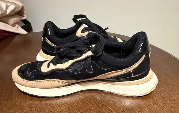Zara Sneakers‎ Fashion Athletic Running Casual Shoes Black Beige EU 38 Size 8
