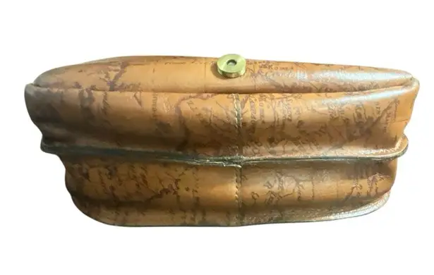 Patricia Nash English Garden Floral Map London Brown Leather Saddle Bag