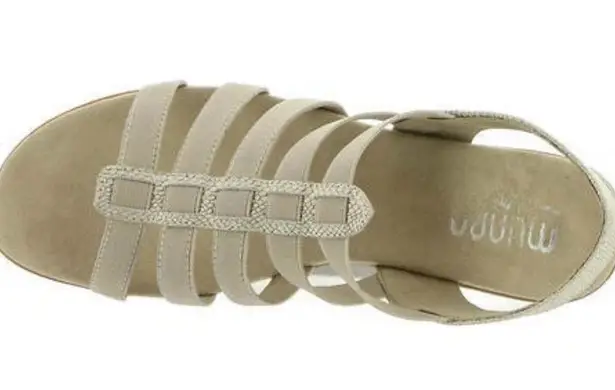 Munro Darian II Strappy Sandals Beige & Gold Women’s Size 11 WW