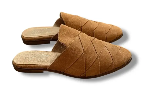 Seychelles Quilted Tan Suede Mules Women’s Size 6.5 Work Casual