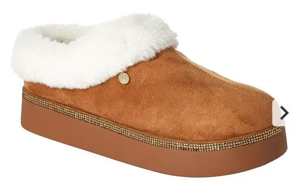 Joy Magano Joy Glamorous Cozy Slippers w/Orthotic Insole Best Gift Ever! W8 Brown Size 8