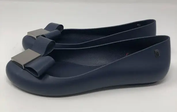 Melissa 's Space Love Blue Jelly Flats Navy Blue